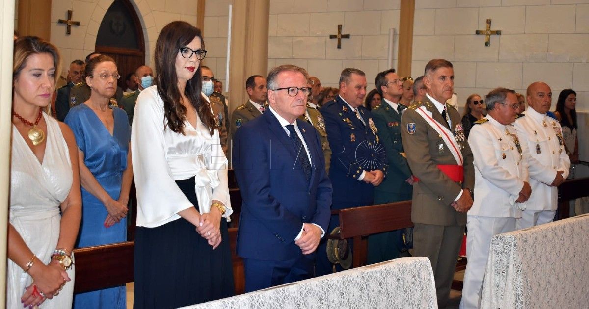 Misa por la fiesta de la Virgen del Carmen en la Castrense