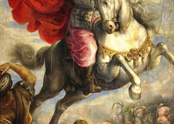‘El Apóstol Santiago a caballo o Santiago Matamoros’, de Francisco Camilo, 1649. Museo del Prado; actualmente depositado en la Capilla de Cerralbo de Ciudad Rodrigo, España.