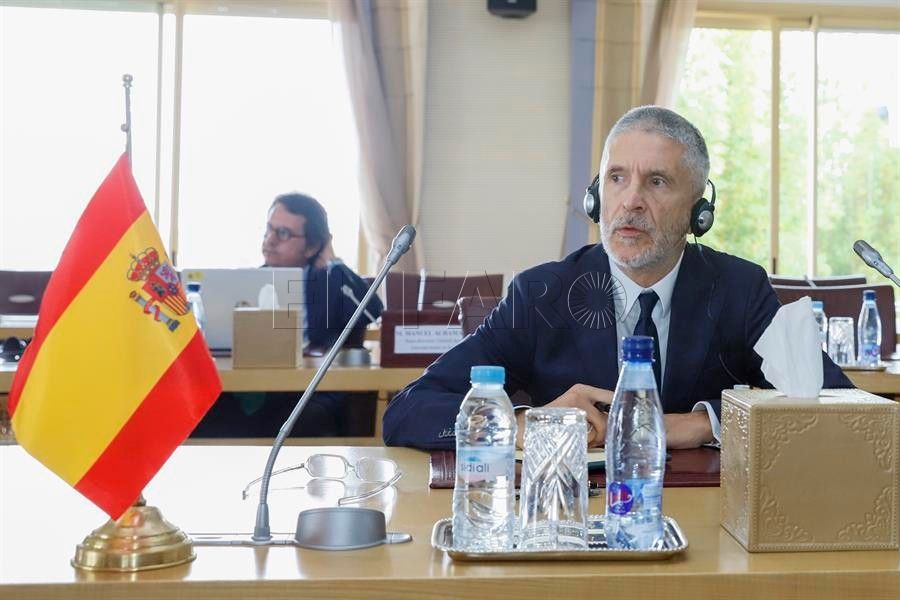 Marlaska en Rabat: "Trabajamos para hacer frente a las mafias y a la violencia"