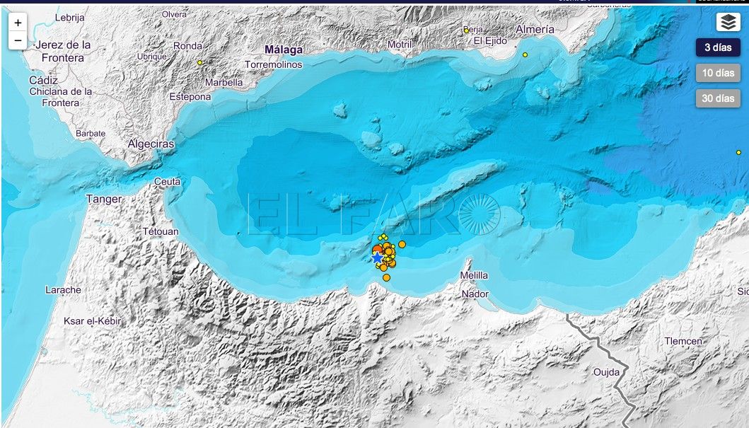 Terremoto de 3,8 con epicentro en Alborán