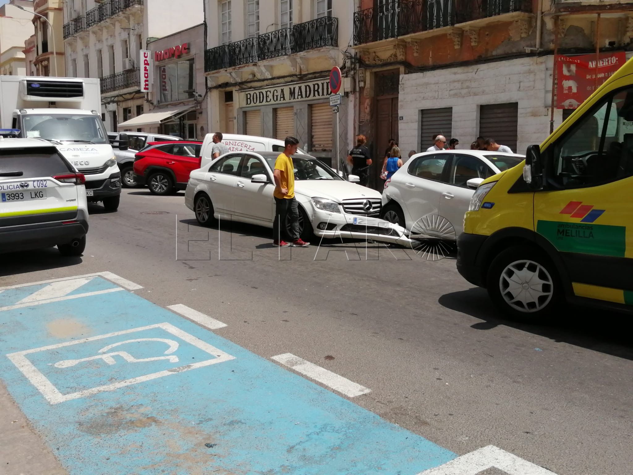 Accidente de tráfico en la calle Castelar
