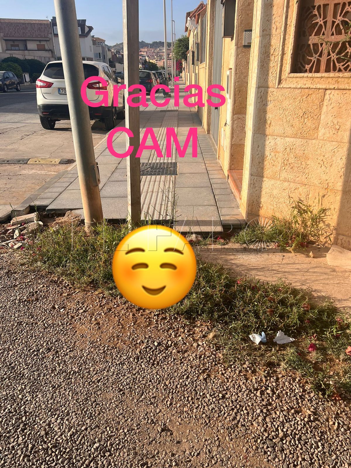 Actuación en las aceras de Mayorazgo