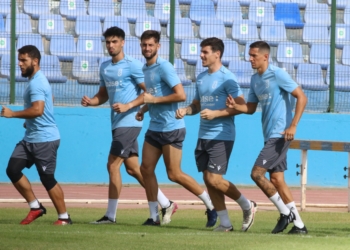 Tras el partido de entrenamiento disputado en la tarde del pasado miércoles, los jugadores de la escuadra azulina realizaron en la matinal de ayer un trabajo regenerativo en el Álvarez Claro.