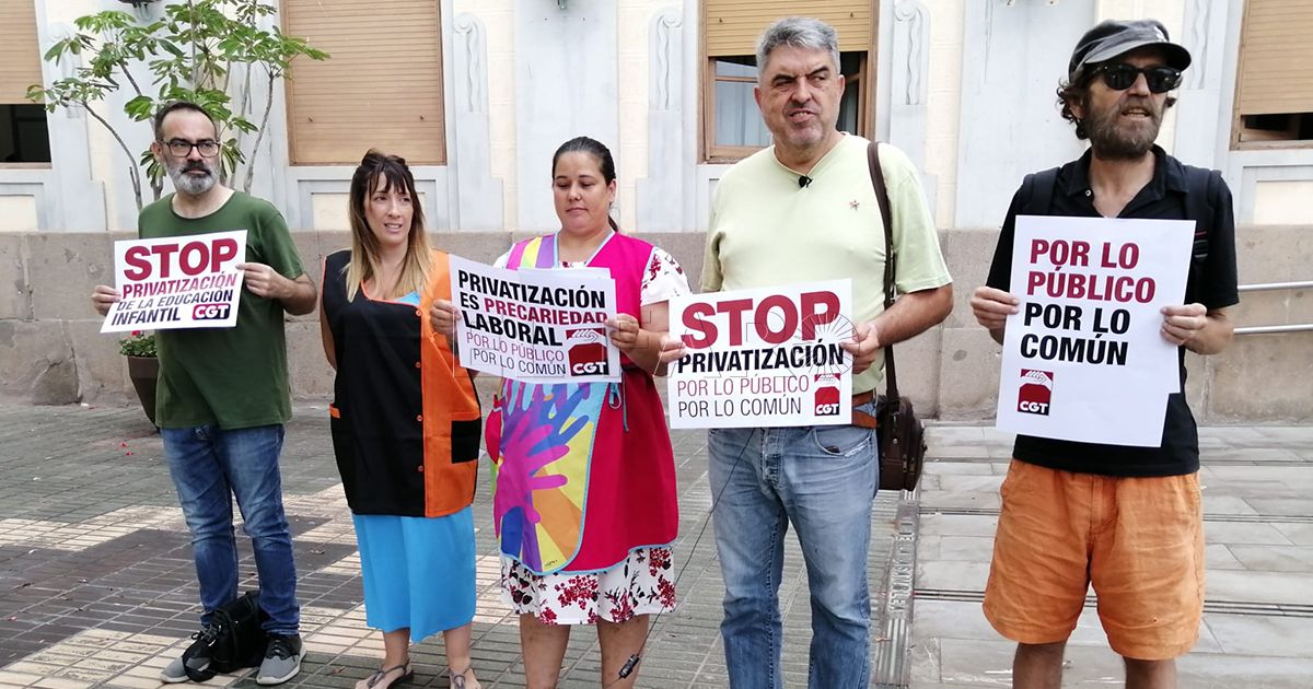 Rojas propone a la CGT una reunión el viernes sobre las técnicos de Educación Infantil
