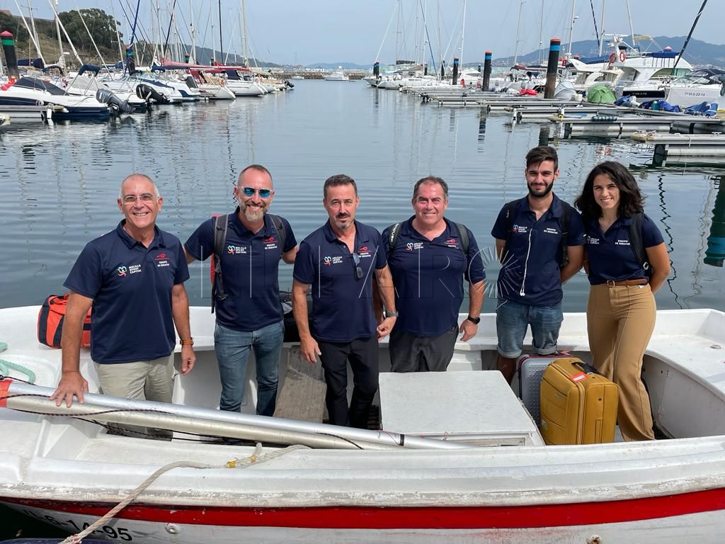 El equipo de regata ‘Ciudad de Melilla Sport Capital’ se entrena en Baiona