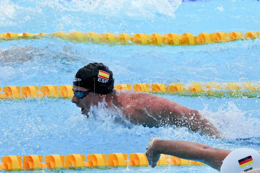 Alejandro Llanos, en el Europeo máster de natación