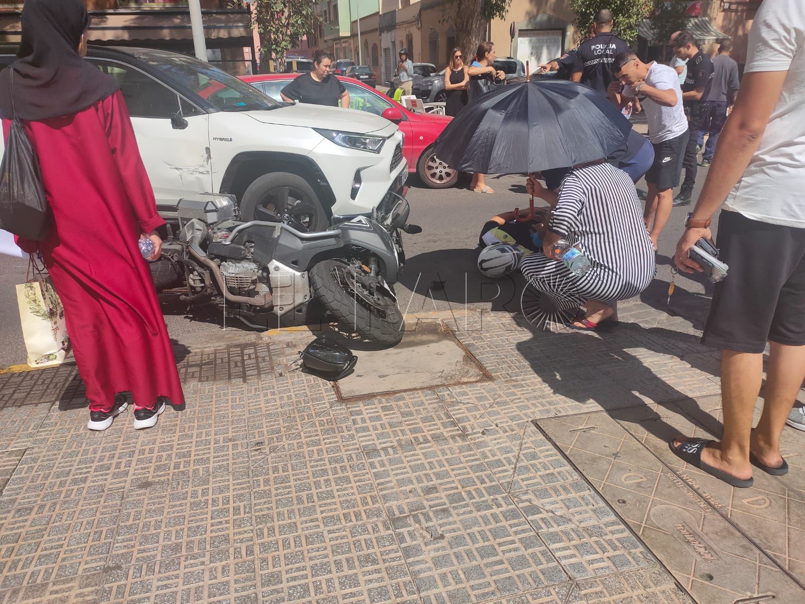 Pasa por Urgencias un motorista que tuvo un accidente en el Real