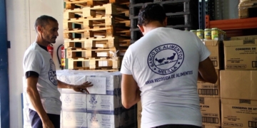 Voluntarios en la Gran Recogida de Alimentos en Melilla. Foto de Archivo.