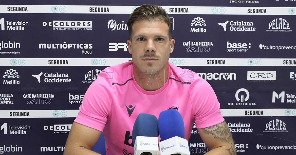 José Salcedo, portero de la UD Melilla: "Será importante ganar en Madrid pero no decisivo"