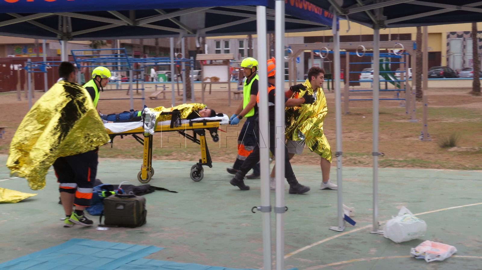 Simulacro de rescate de víctimas de un naufragio