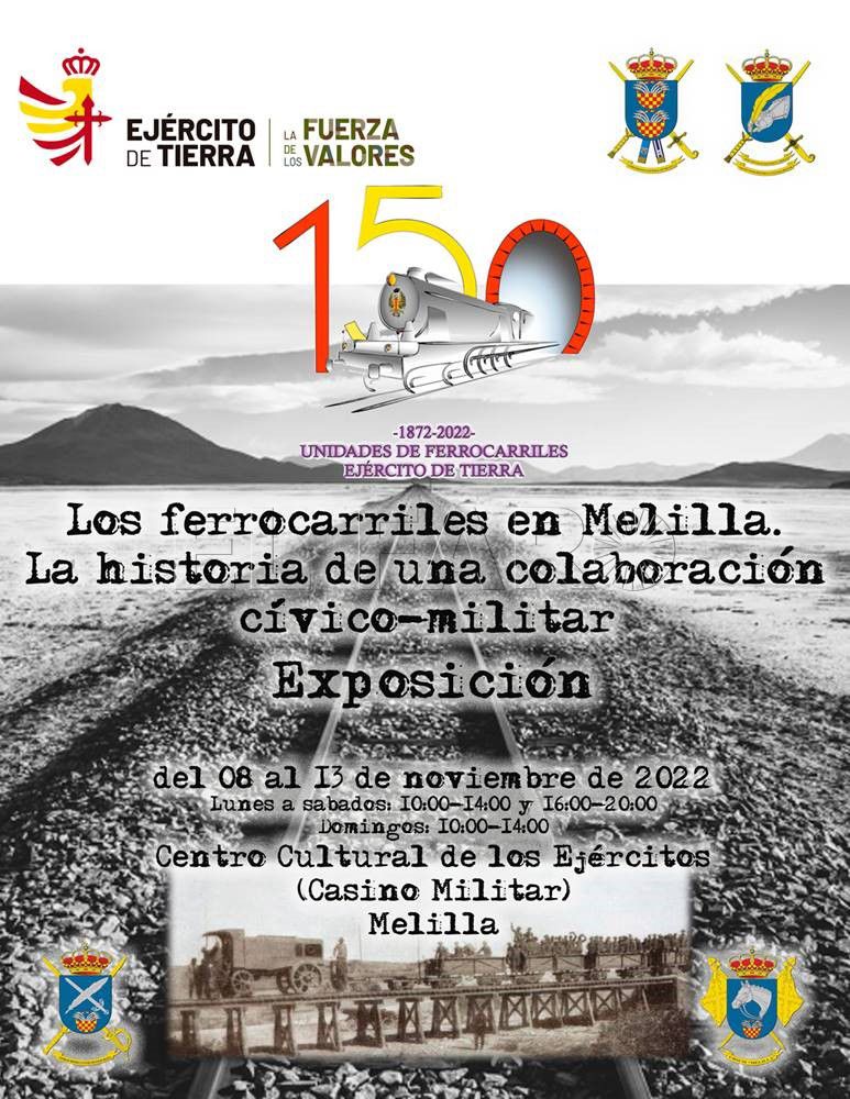 Se inaugura la exposición "Los Ferrocarriles en Melilla. La historia de una colaboración cívico-militar".