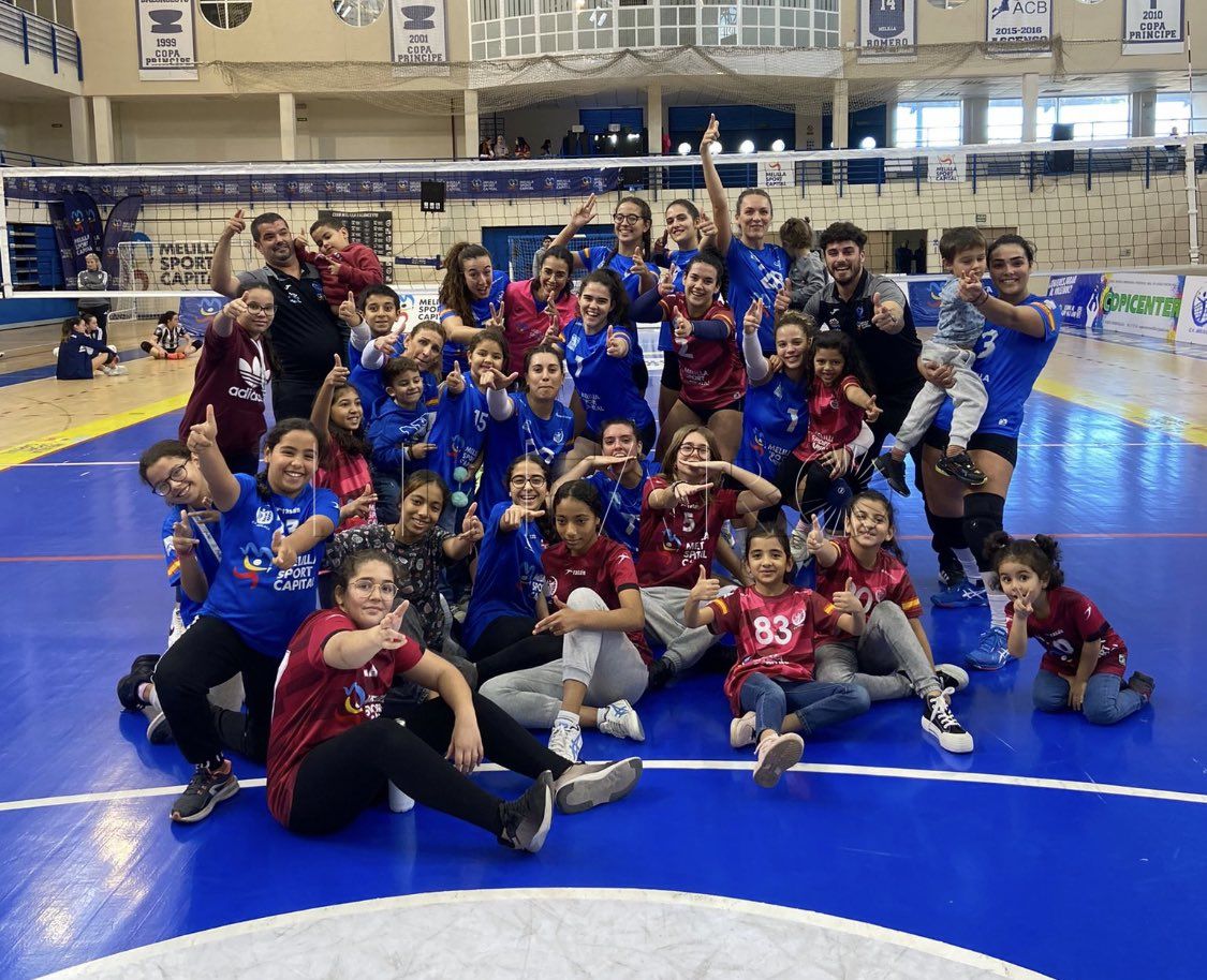 El CV Melilla femenino se coloca líder de su grupo de la Superliga 2 Femenina