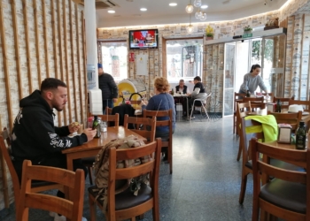 Imagen de la cafetería Arábica durante el Sorteo Extraordinario de Navidad.