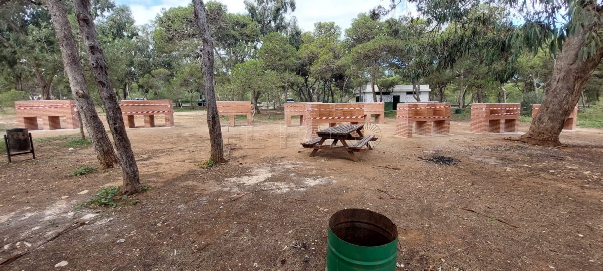 Las nuevas barbacoas construidas en los Pinos ya se encuentran en su fase final