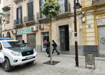 Operación de la Guardia Civil en el centro de Melilla