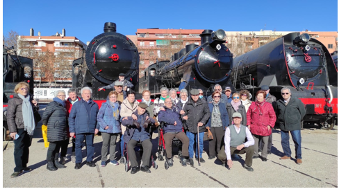 Visita de la Casa de Melilla en Barcelona al Museo del Ferrocarril