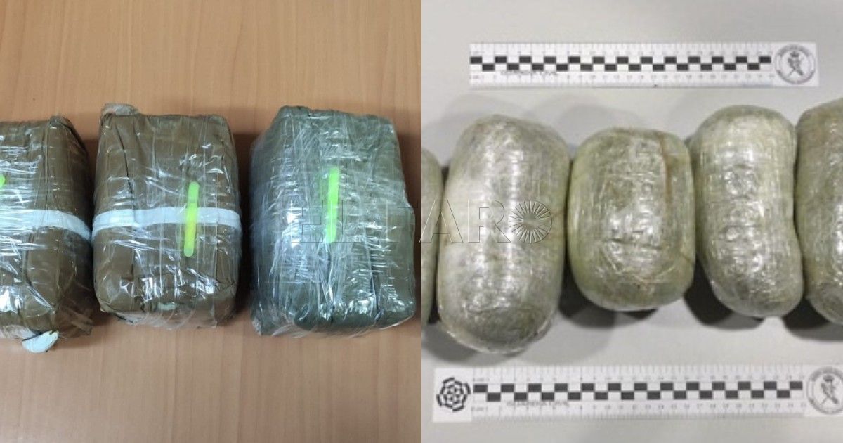 Detenidos cinco jóvenes en Melilla por recoger fardos de resina de hachís lanzados a través de la valla