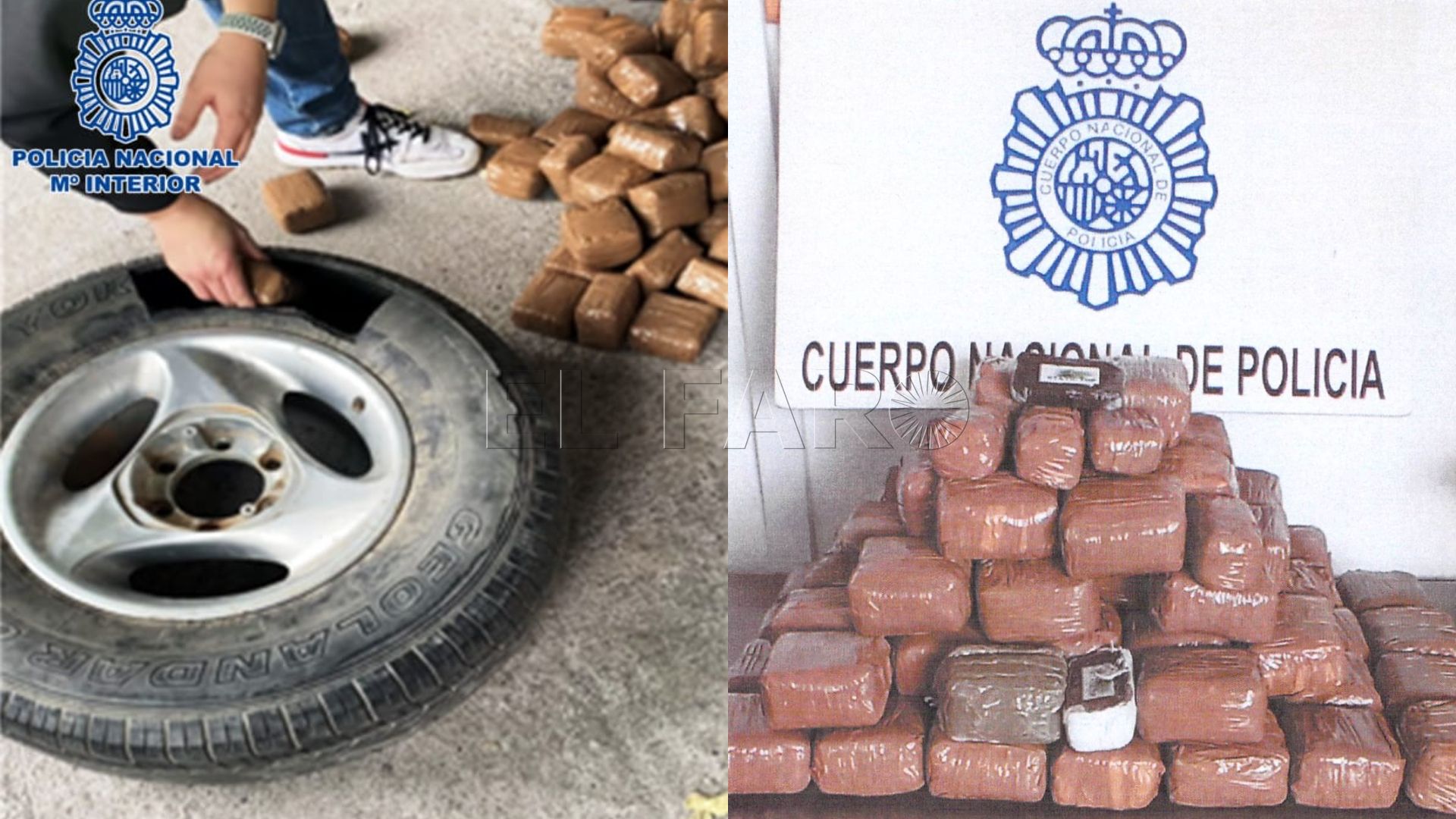 Tres detenidos y 40 kilos de hachís decomisados en un nuevo golpe al narcotráfico en Melilla y Almería
