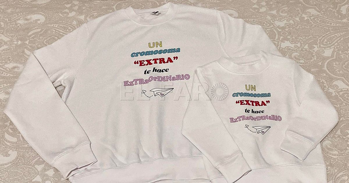 Homenajea a su hija con sudaderas benéficas para el Síndrome de Down