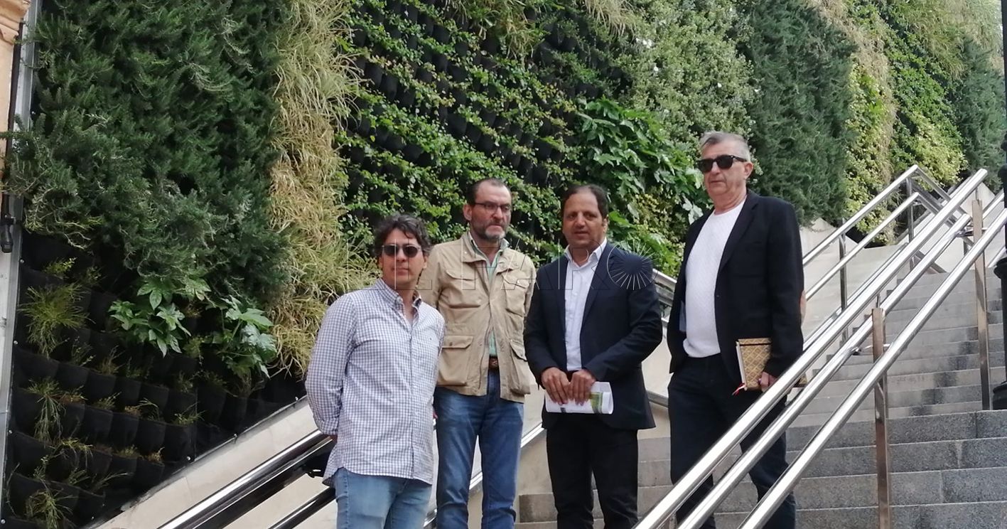 Mohatar presenta un jardín vertical con 3.000 plantas junto a la iglesia del Sagrado Corazón