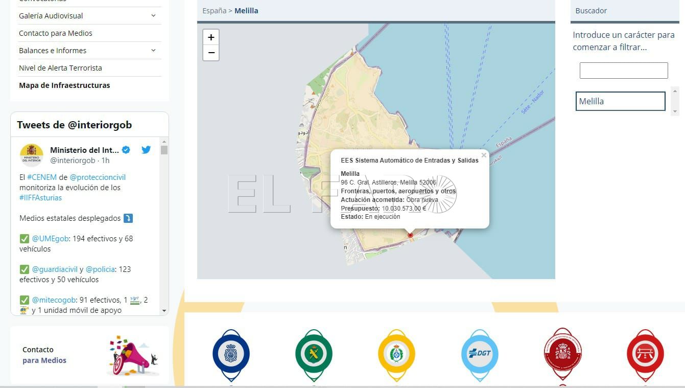 Interior lanza un mapa interactivo para consultar las nuevas comisarías que se están construyendo en España