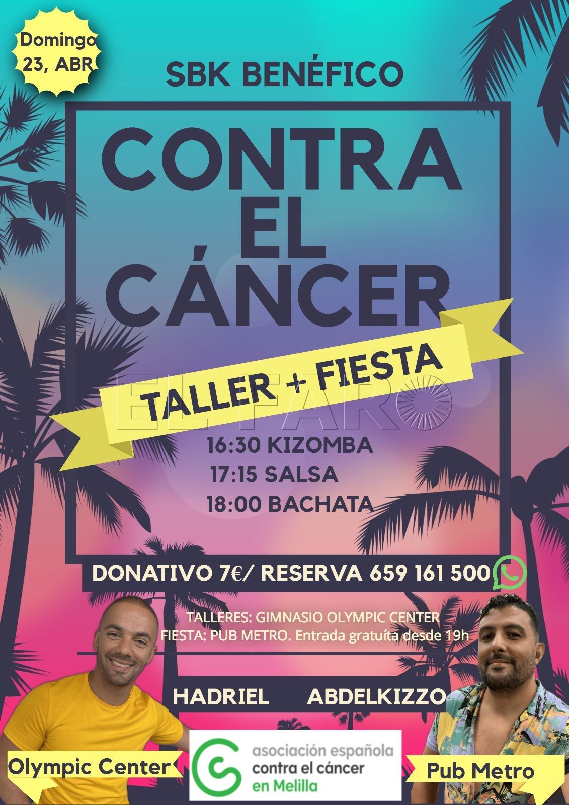 Talleres de bailes latinos y una fiesta contra el cáncer en Melilla
