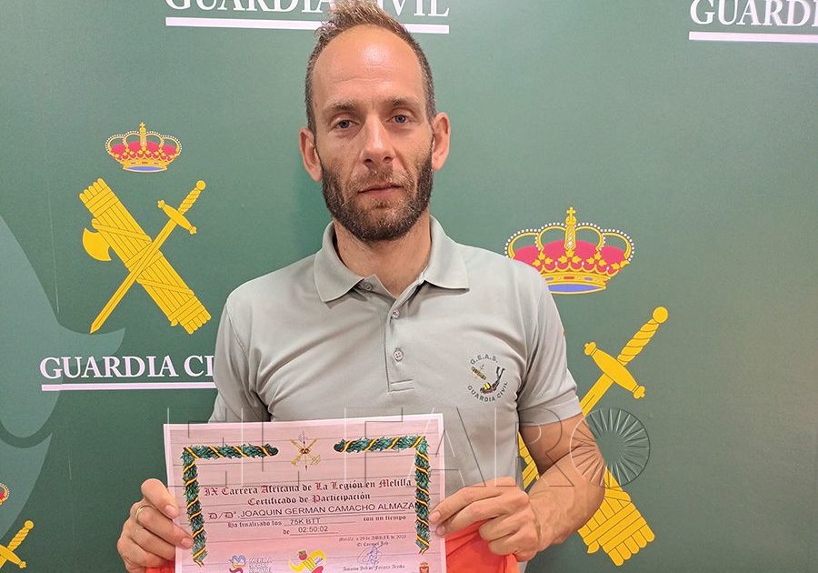 Un guardia civil de la Comandancia de Melilla consigue el 4º puesto en la “IX Edición La Africana de la Legión”
