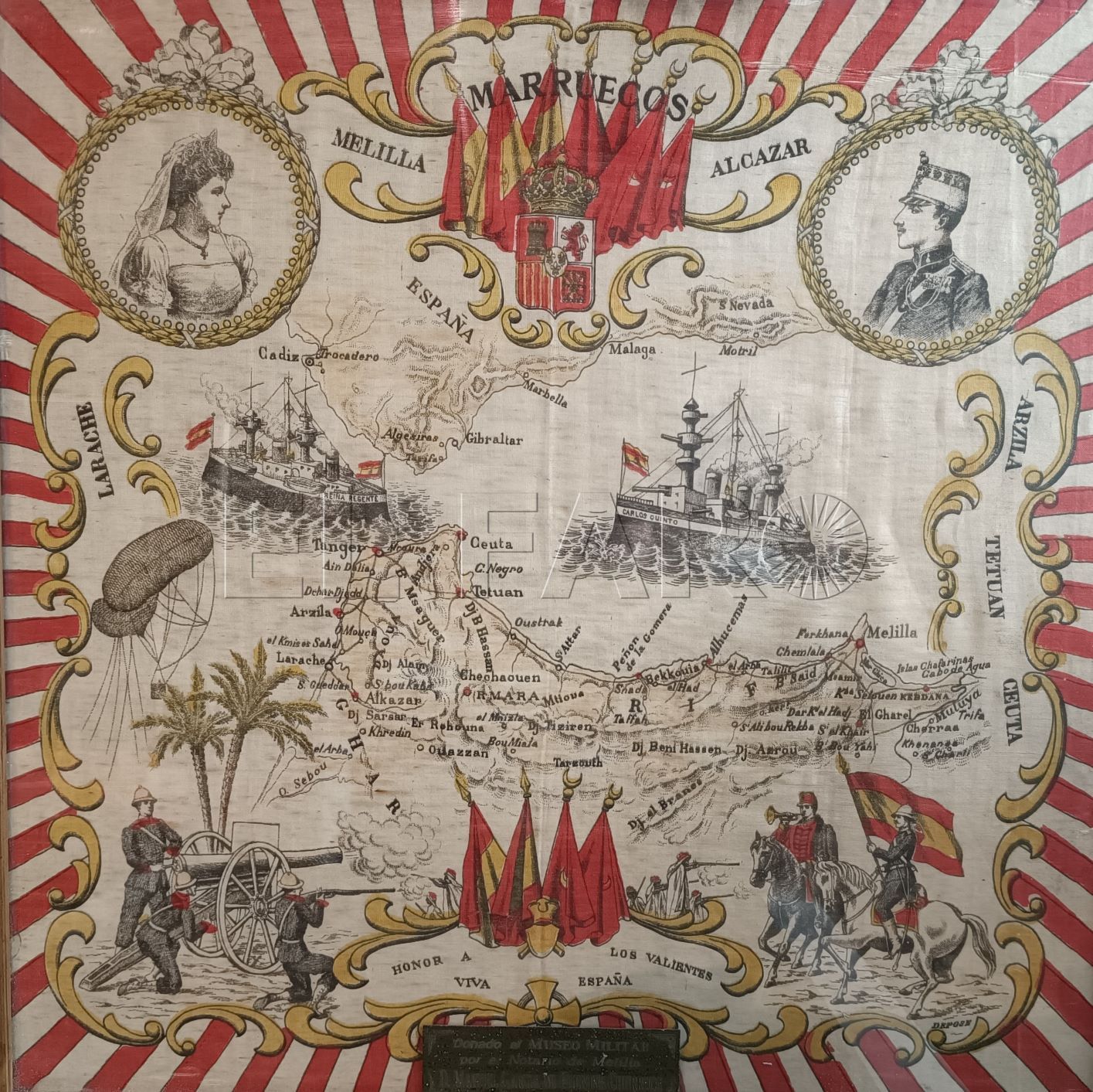 Un pañuelo de instrucción militar, en el fondo museístico del Centro de Historia y Cultura Militar