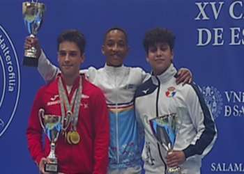 El joven levantador melillense batió el pasado sábado en Salamanca, el récord de España Sub-15 en la categoría de Kg, en arrancada, con 70 Kg.