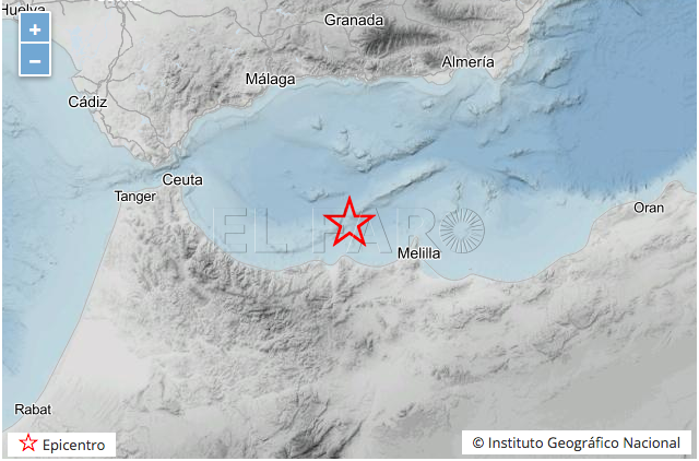 Un terremoto de magnitud 3,4 se ha dejado sentir en Melilla