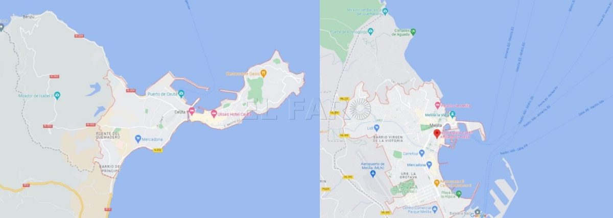 El Observatorio de Ceuta y Melilla denuncia que Google Maps pone en duda la españolidad de estas dos ciudades
