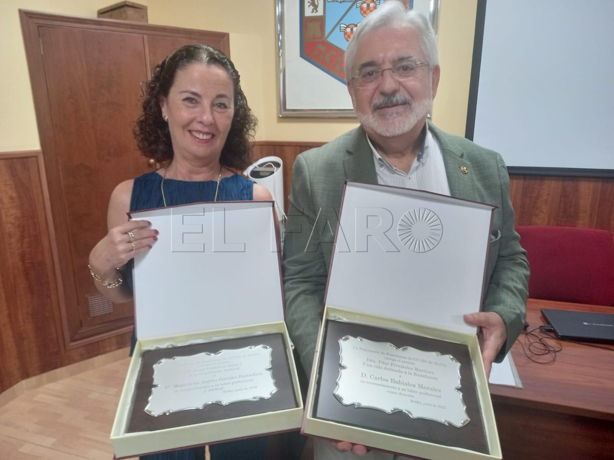 CC.OO. premia a los docentes Carlos Rubiales y María de los Ángeles González Barrachina
