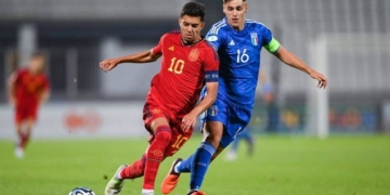 Ilias, en una imagen de la semifinal contra Italia.