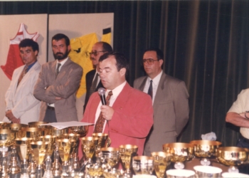 Juan Antonio Iglesias durante una entrega de trofeos.