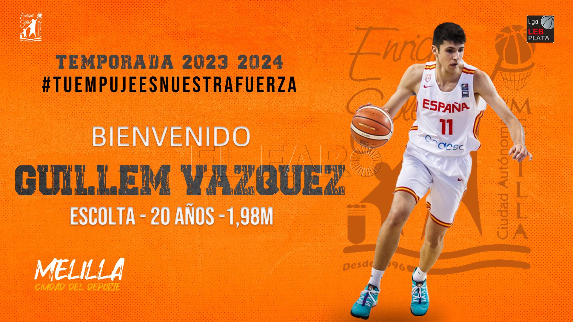 El escolta Guillem Vázquez, talento para el CD Enrique Soler de LEB Plata