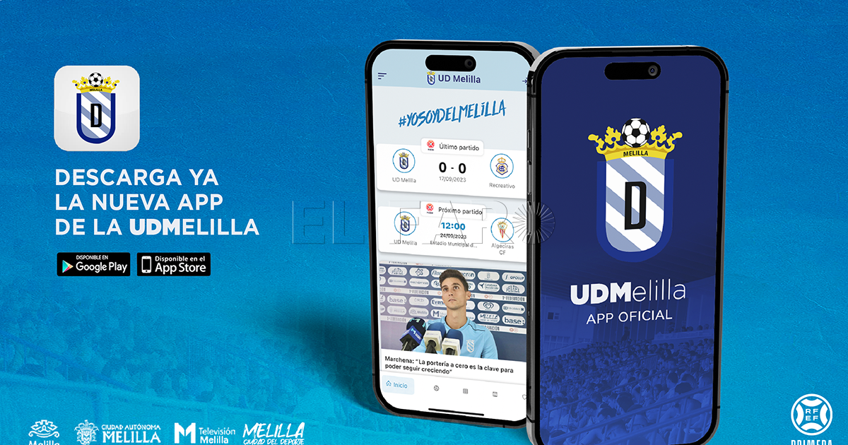 Ya está disponible la nueva APP Oficial de la UD Melilla