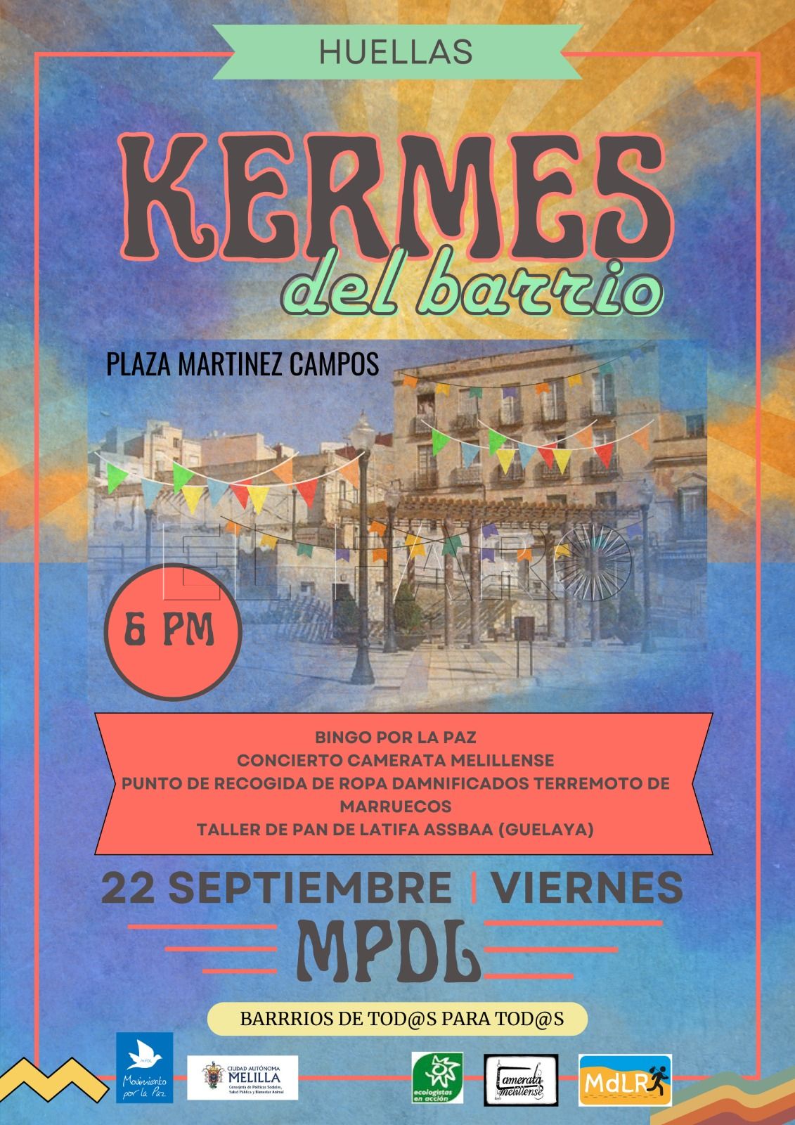 Movimiento por la Paz organiza un "kermés" vecinal en Martínez Campos este viernes