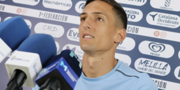 Dani Martín atendió en la matinal de ayer a los medios de comunicación, en la previa del partido frente al CF Intercity