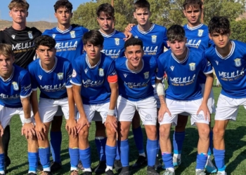 Once inicial de la UD Melilla de la pasada jornada frente a la UD Almería-