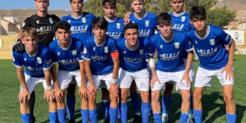 Once inicial de la UD Melilla de la pasada jornada frente a la UD Almería-