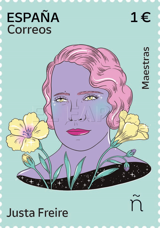 Correos emite un sello dedicado a la pedagoga Justa Freire