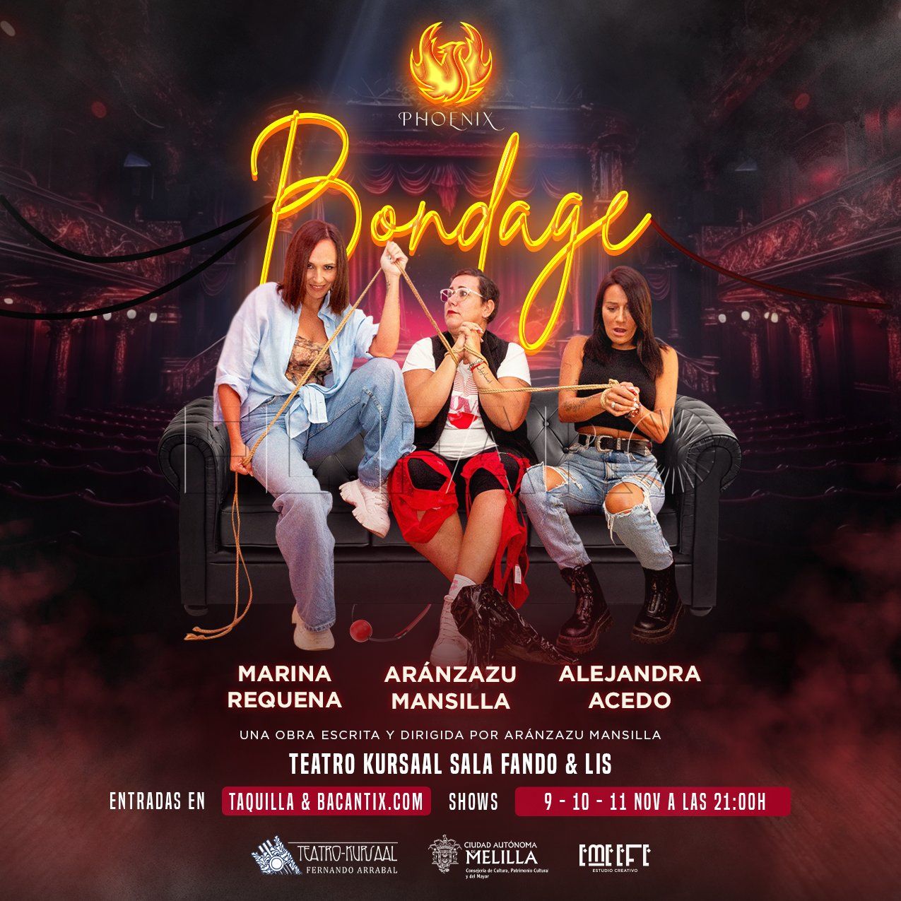 El grupo Phoenix renace con 'Bondage', una divertida obra teatral