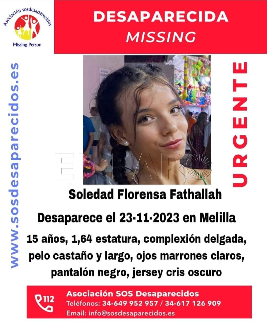 La menor desaparecida en Melilla podría estar en Málaga con un hombre de 33 años