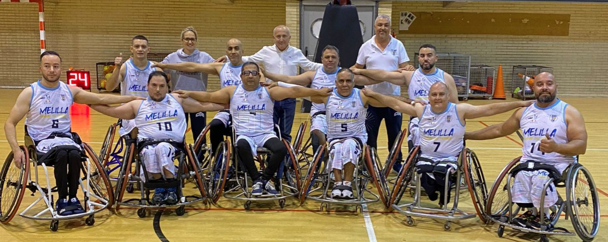 Debut como local del Melilla BC en silla de ruedas