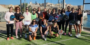 Imagen de las participantes en el Clínic Femenino que se celebraba con motivo de esta ‘Fiesta del Pádel 2023’.