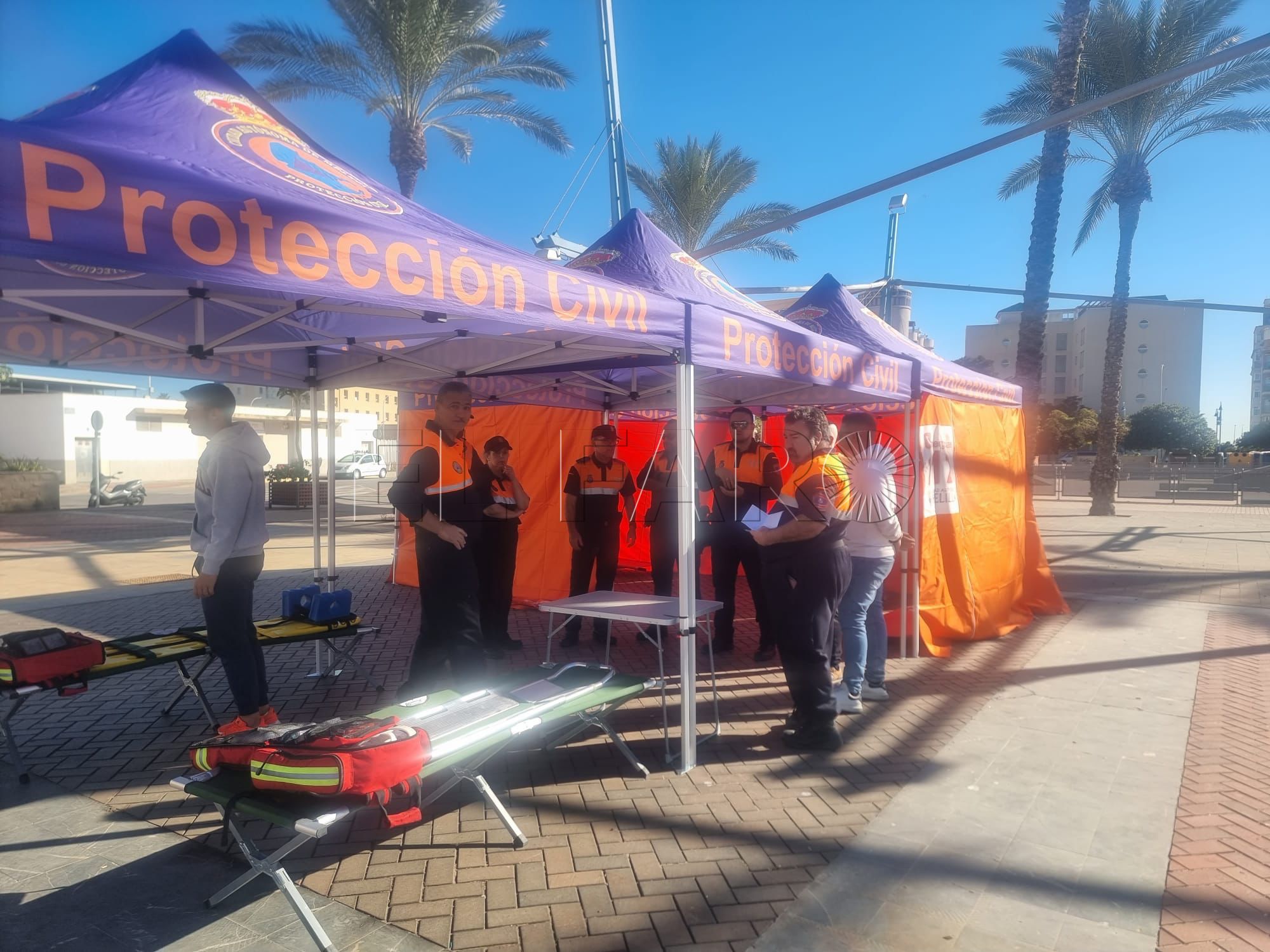 Simulacro de emergencia por el colapso de un hinchable lúdico-recreativo