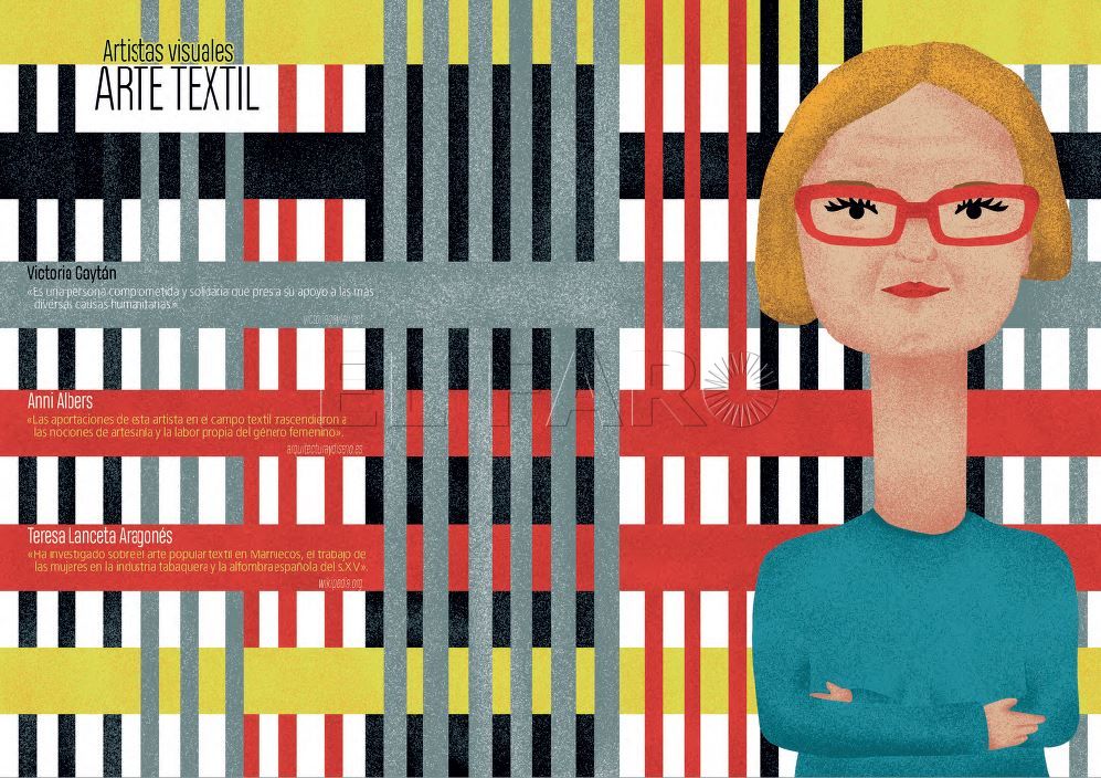 Calendario de SATE-STEs: diciembre, mujeres artistas visuales y textil