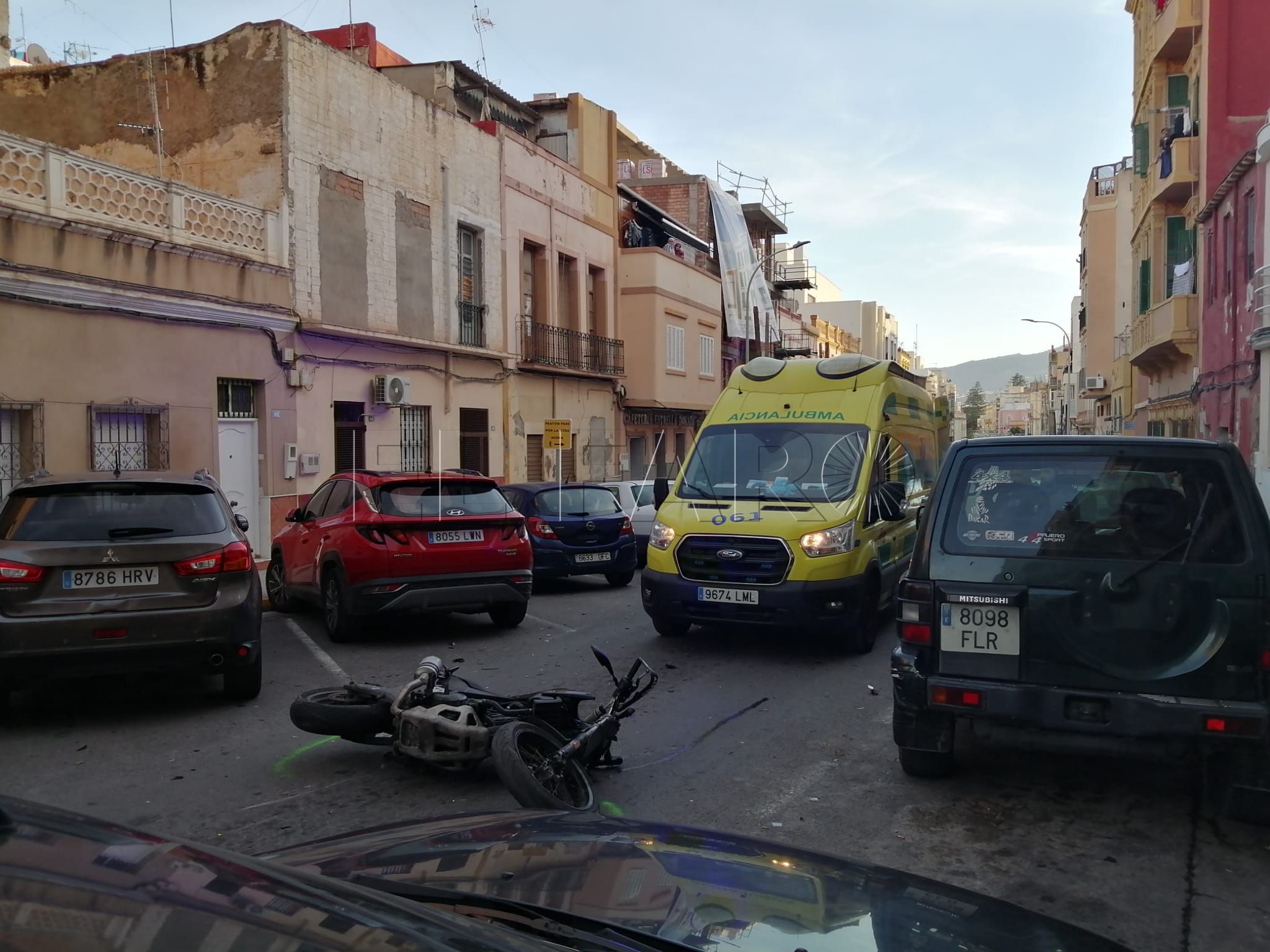Accidente múltiple en la calle Castelar este miércoles