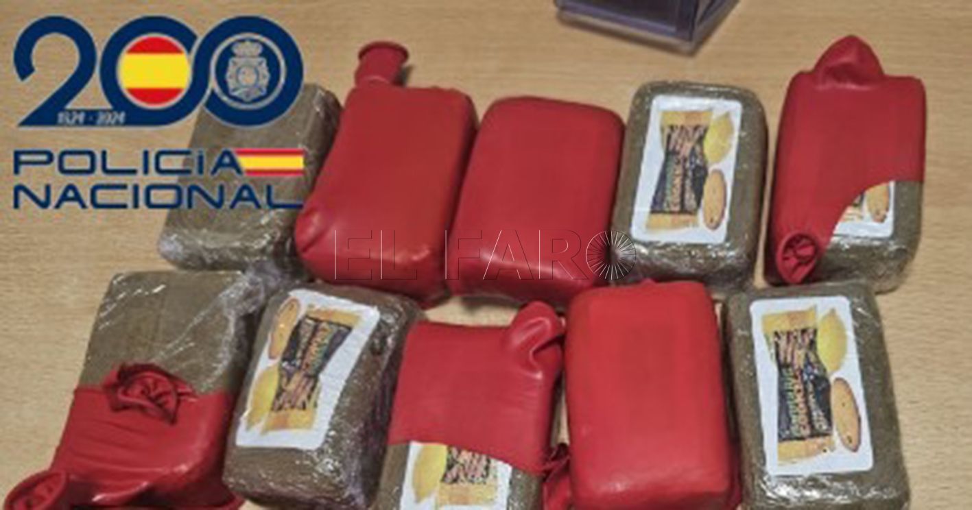 La Policía Nacional detiene a una mujer en el aeropuerto con 1,5 kilos de hachís