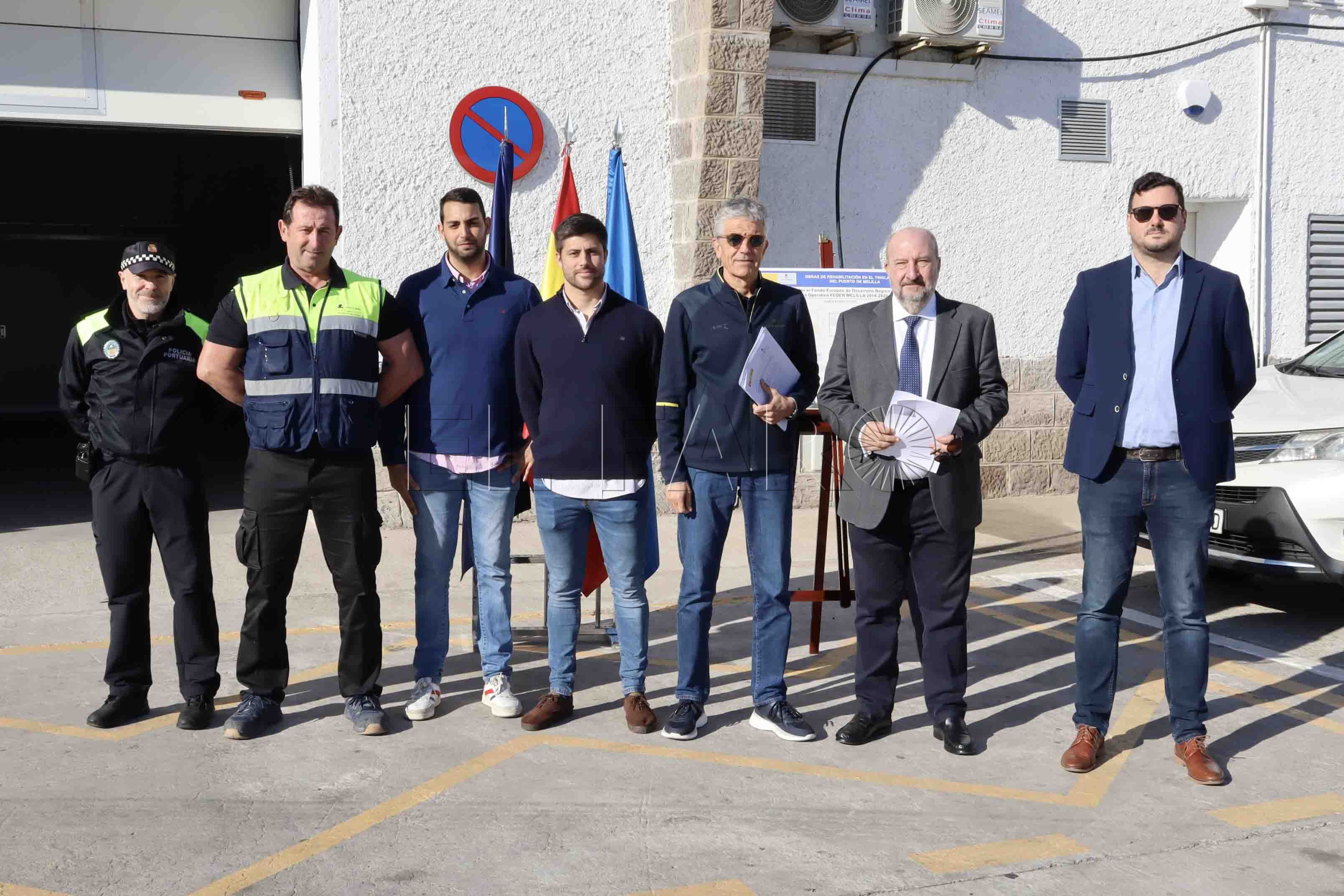 Quevedo visita obras en el puerto financiadas con los FEDER